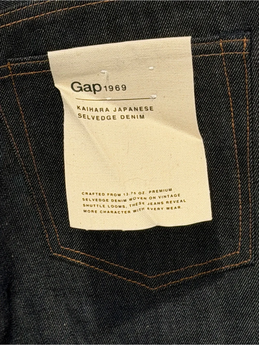 NEW NWT GAP Vintage Kaihara Japanese Selvedge Denim 28 x 30 Slim RARE